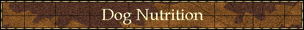 Dog Nutrition